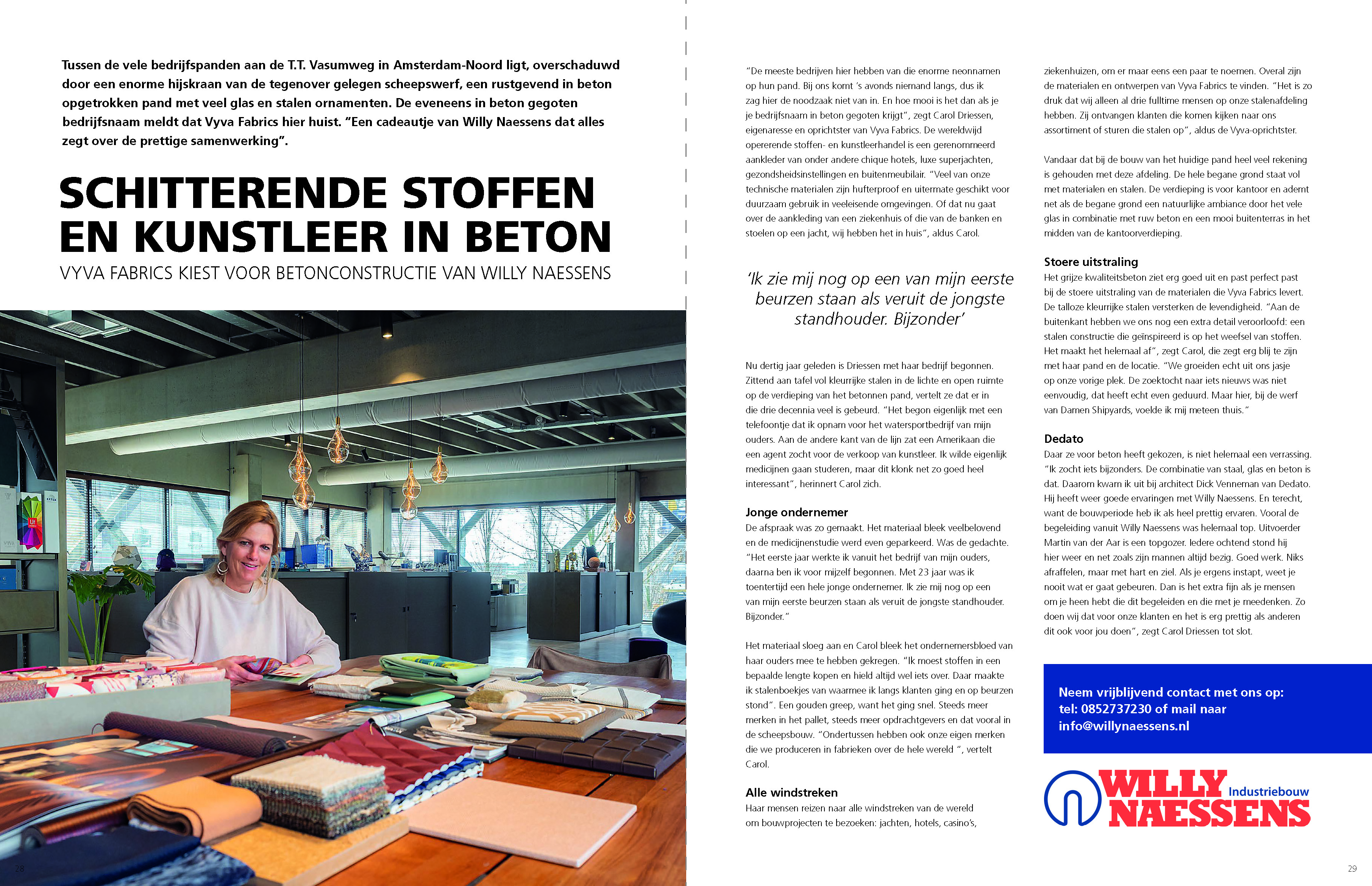 BBM: Vyva Fabrics kiest voor betonconstructie Willy Naessens